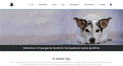 Desktop Screenshot of espergaerdedyreklinik.dk